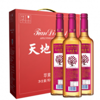 地壹號(hào)蘋果醋飲料650ml*4瓶電商銷售新包裝