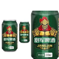 廠家直銷(xiāo)將軍啤酒330ml*24聽(tīng)麥香純凈麥芽啤酒