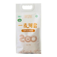 麥唯力 河套有機(jī)全麥面2.5kg小麥粉無(wú)添加面粉